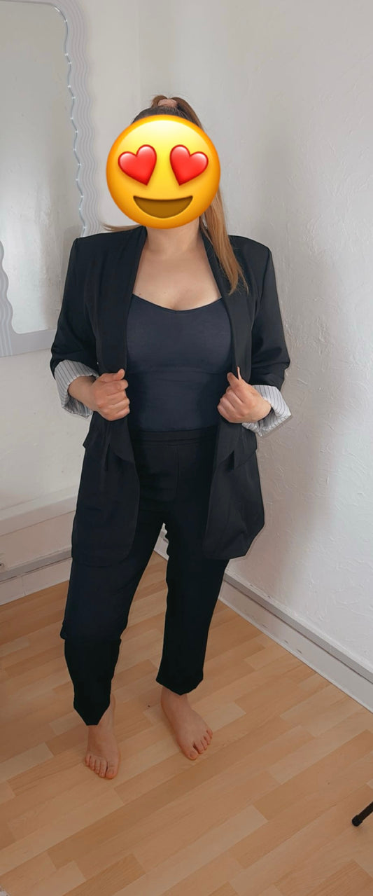 Ensemble blazer pantalon noir